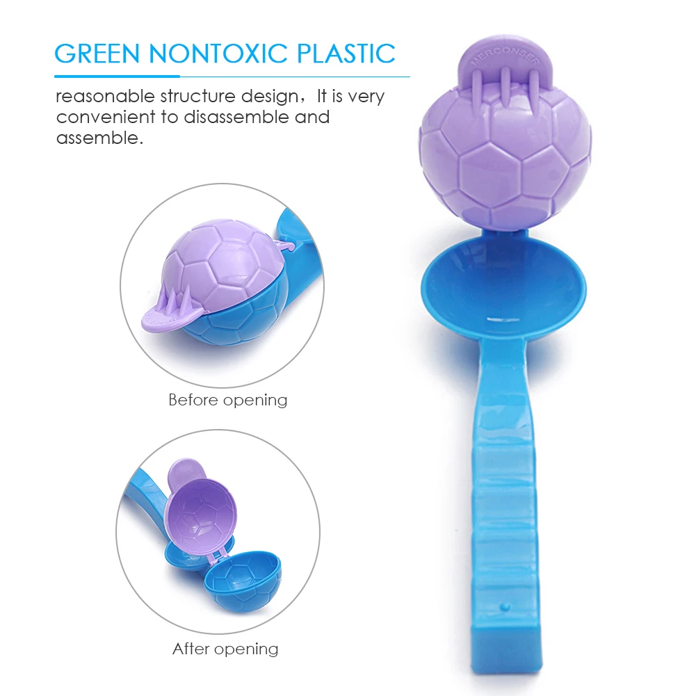 Outdoor Football Snowball Maker Clip Kids Sand Snow Ball Mold Toys Plastic Winter Kids Children Snowball Fight Clip Random Color
Outdoor Football Snowball Maker Clip Kids Sand Snow Ball Mold Toys Plastic Winter Kids Children Snowball Fight Clip Random Color