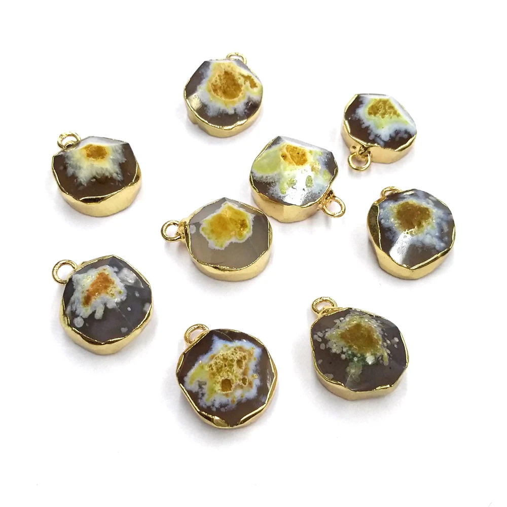 Natural Agate Pendant Necklace Accessories Irregular Faceted Geode Druzy Agate Stone Charms For Jewelry Making Bracelet Earrings
Natural Agate Pendant Necklace Accessories Irregular Faceted Geode Druzy Agate Stone Charms For Jewelry Making Bracelet Earrings