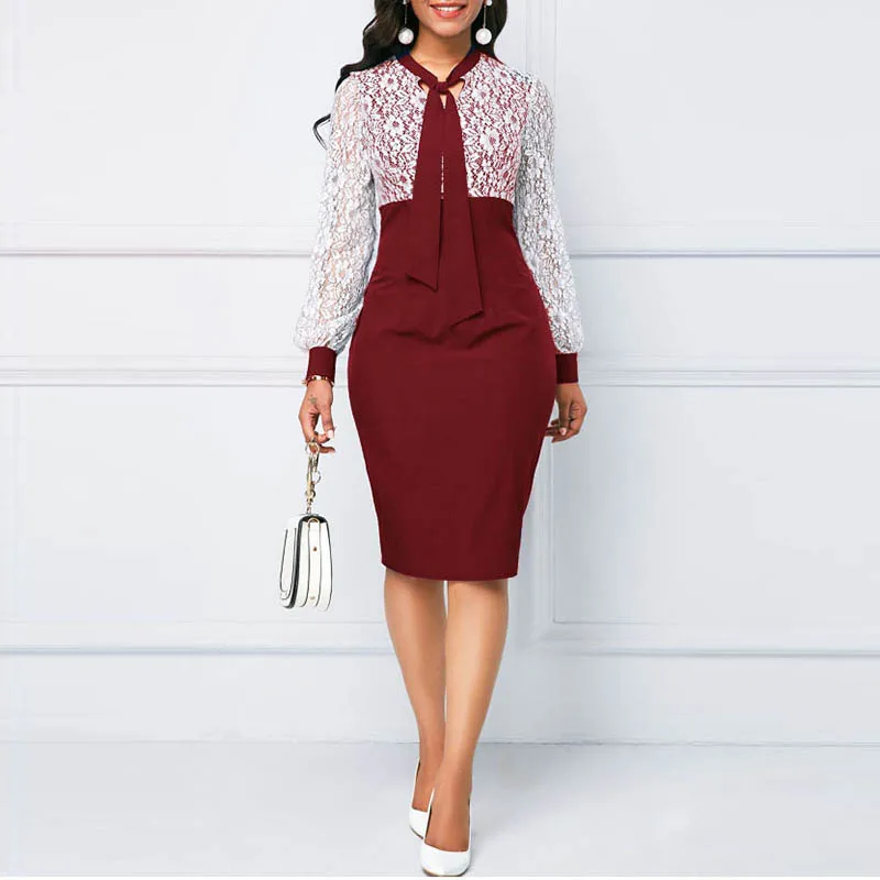 Retro Patchwork Women Dress 2021 Autumn Fashion Lace Splice Long-sleeved Office Ladies Dresses Casual Elegant Slim Dress Vestido
Retro Patchwork Women Dress 2021 Autumn Fashion Lace Splice Long-sleeved Office Ladies Dresses Casual Elegant Slim Dress Vestido