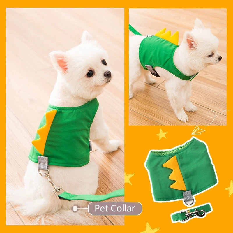 Dinosaur Shape Cat Dogs Chest Strap Adjustable Harness Leash Set for Small Medium Kitten Dog Pet Cats Soft Mesh Harnesses Vest
Dinosaur Shape Cat Dogs Chest Strap Adjustable Harness Leash Set for Small Medium Kitten Dog Pet Cats Soft Mesh Harnesses Vest