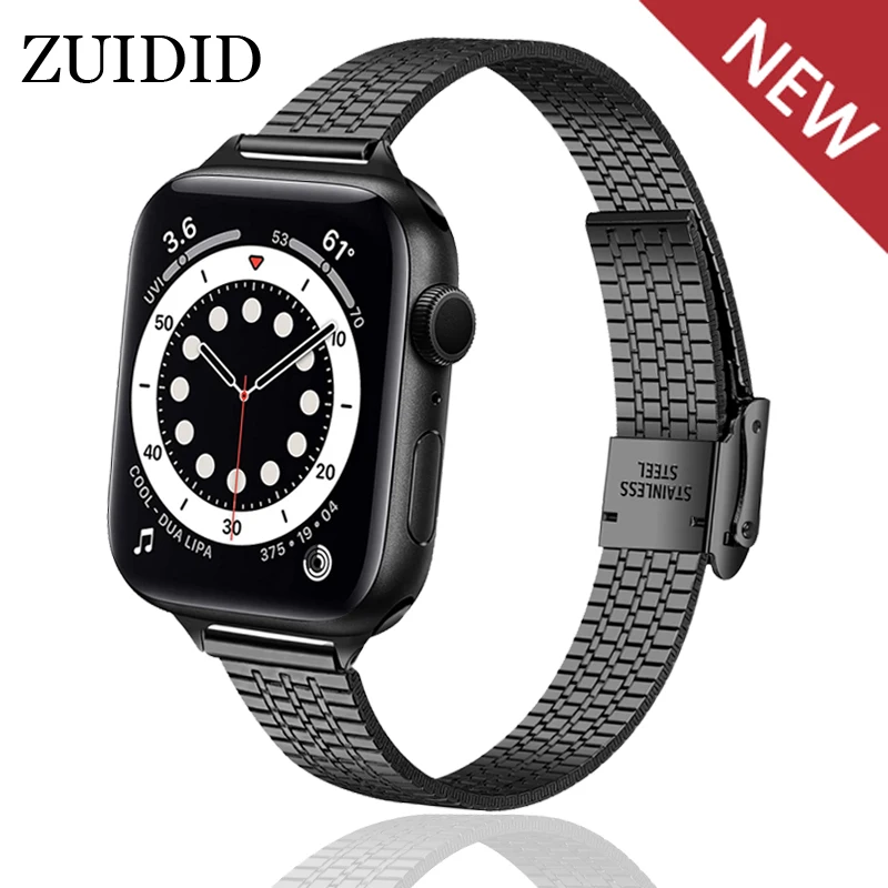 Slim metal bracelet For Apple watch Strap 6 5 SE 44mm 42mm Stainless Steel correa belt watchband iwatch band 4 3 38mm 40mm
Slim metal bracelet For Apple watch Strap 6 5 SE 44mm 42mm Stainless Steel correa belt watchband iwatch band 4 3 38mm 40mm