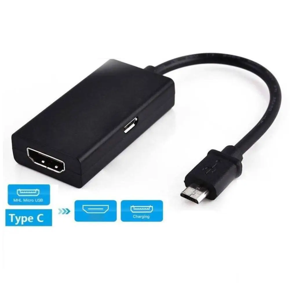 Адаптер Micro USB в HDMI-совместимый для ТВ монитора HUAWEI Xiaomi HD преобразователь HDMI 1080P