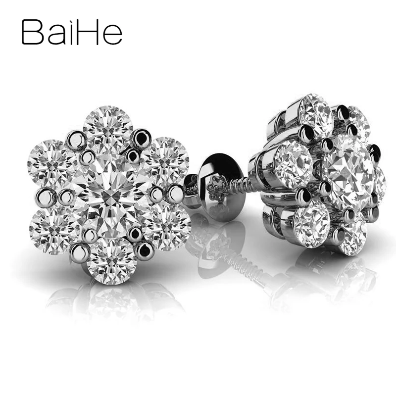 Женские серьги-гвоздики из 18-каратного белого золота с натуральными бриллиантами 
Женские серьги-гвоздики из 18-каратного белого золота с натуральными бриллиантами