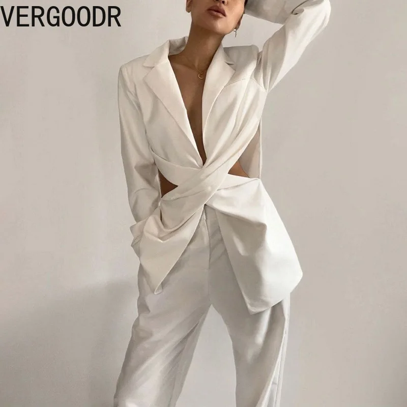 Vergoodr white blazer women autumn fashion long sleeve lapel sexy hollow casual temperament small suit mujer de vestir abrigo
Vergoodr white blazer women autumn fashion long sleeve lapel sexy hollow casual temperament small suit mujer de vestir abrigo