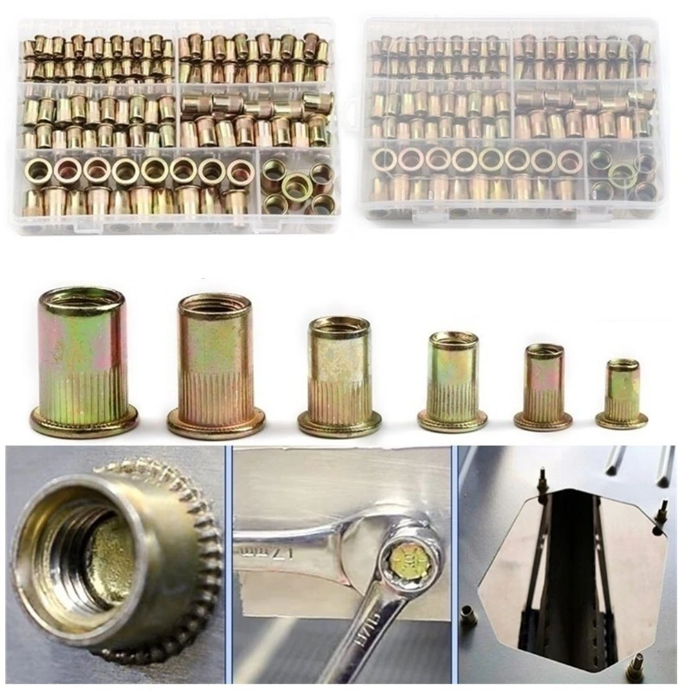 30/175/230 PCS Flat Head Rivet Nut Carbon Steel M3 M4 M5 M6 M8 M10 Insert Reveting Multi Size Rivet Nuts Hardware Parts
30/175/230 PCS Flat Head Rivet Nut Carbon Steel M3 M4 M5 M6 M8 M10 Insert Reveting Multi Size Rivet Nuts Hardware Parts