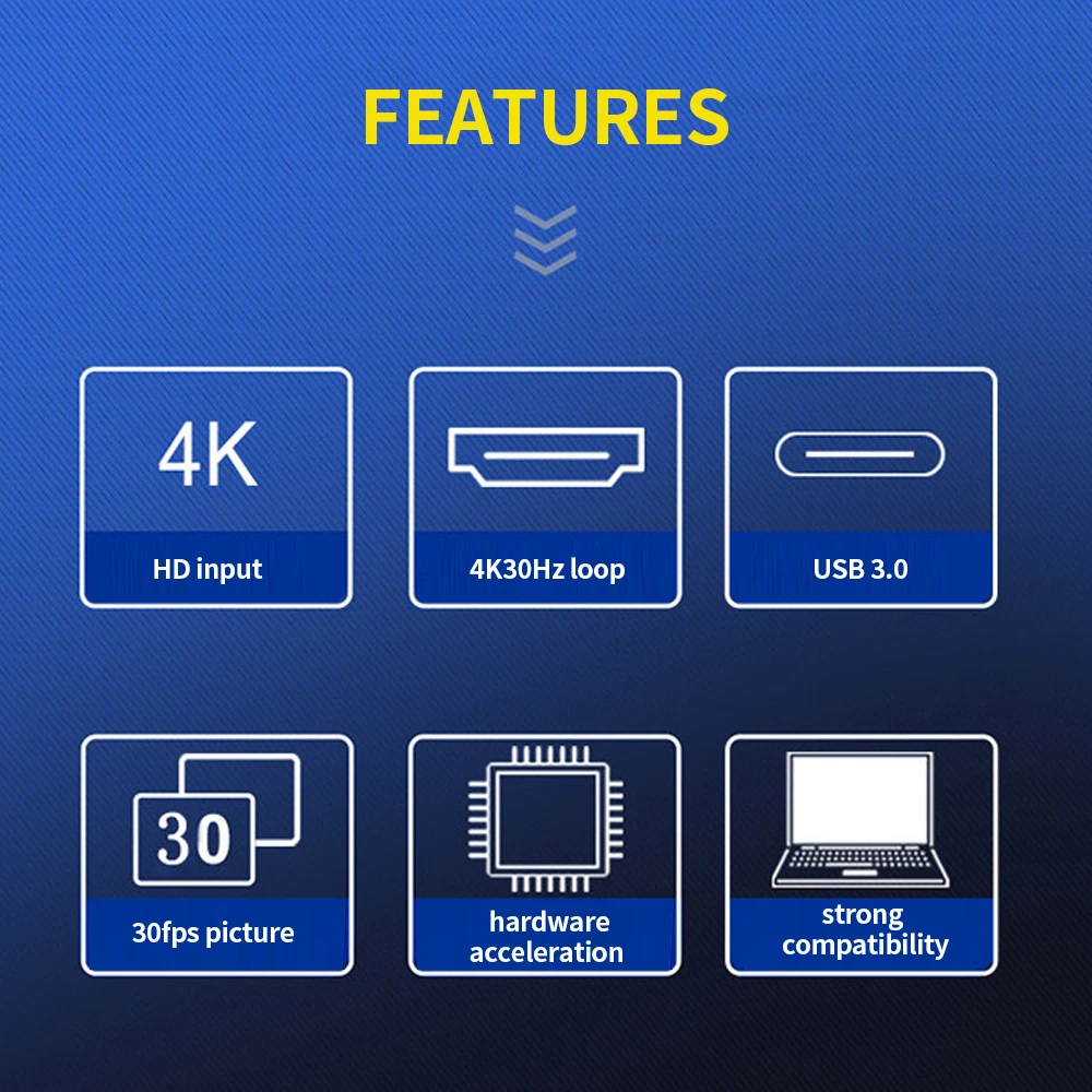 HD Audio&Video Capture with Loop 4K Input Full HD 1080P Output Capture Phone/Computer Game Live Support HD Loop Out Grey
HD Audio&Video Capture with Loop 4K Input Full HD 1080P Output Capture Phone/Computer Game Live Support HD Loop Out Grey