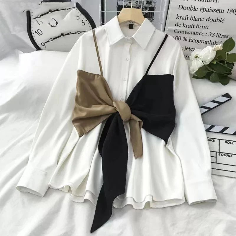 Fashion White Blouse Women 2021 Spring New Design Elegant Chic Shirt Autumn Lapel Office Lady Fake 2pcs Blouse Streetwear Tops
Fashion White Blouse Women 2021 Spring New Design Elegant Chic Shirt Autumn Lapel Office Lady Fake 2pcs Blouse Streetwear Tops