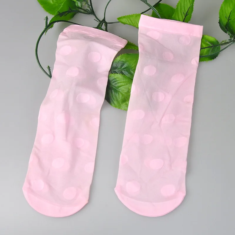 Неоновые зеленые женские носки в горошек прозрачные сетчатые сексуальная