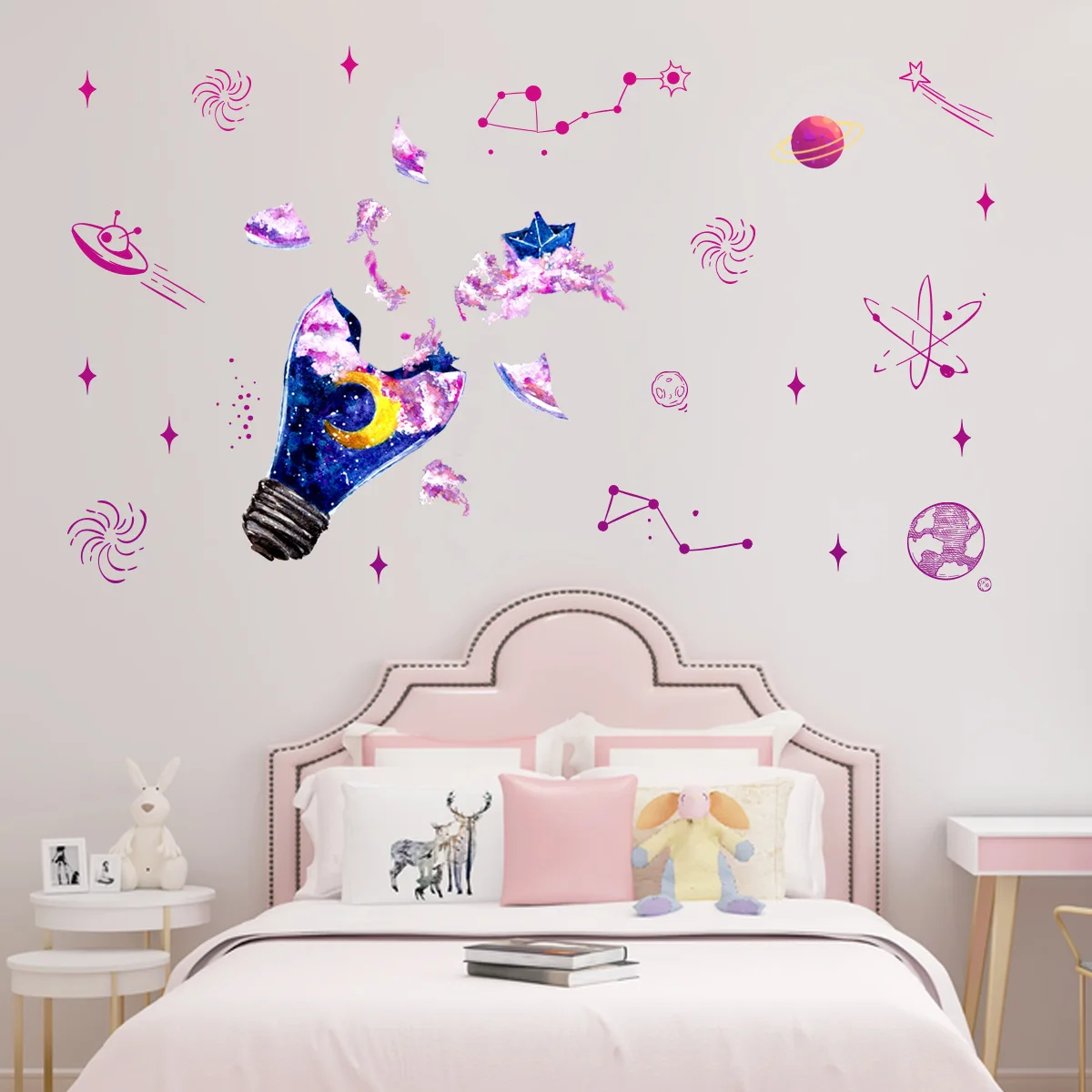 Creative Universe Star Sky Wall Stickers Home Living Room Decoration Lamp Bulb Art Wall Decals Children's Room PVC Wallpaper
Creative Universe Star Sky Wall Stickers Home Living Room Decoration Lamp Bulb Art Wall Decals Children's Room PVC Wallpaper