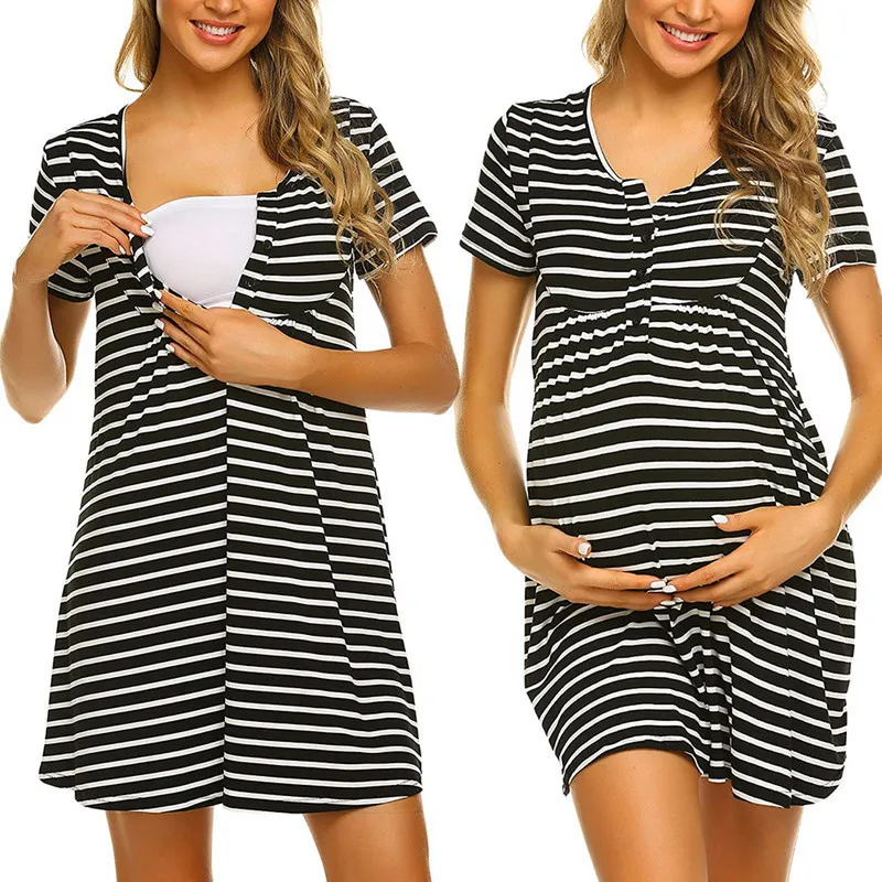 2021 Fashion Striped Maternity Nursing Dresses for Pregnant Women BreastFeeding Dresses Vestidos Pregnancy Clothings Plus Size
2021 Fashion Striped Maternity Nursing Dresses for Pregnant Women BreastFeeding Dresses Vestidos Pregnancy Clothings Plus Size