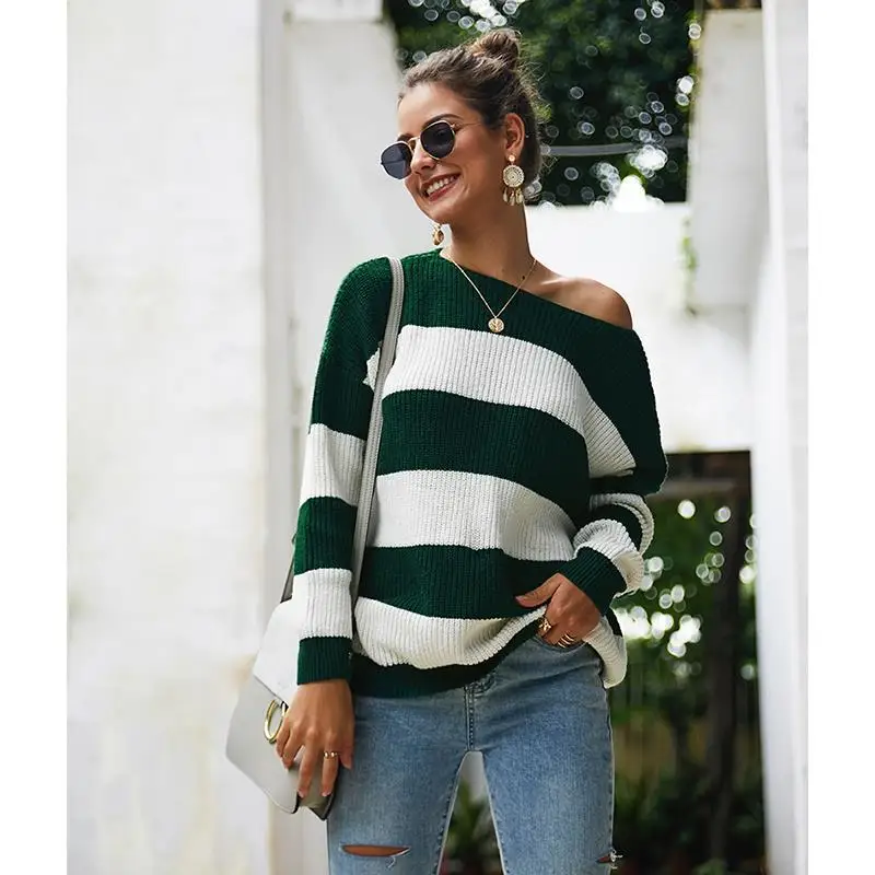 Winter Clothes Female Pullovers Striped Top Autumn Sweater Women Jumper Knit O Neck Casual Loose Sweater Casaco Feminino SJ4046X
Winter Clothes Female Pullovers Striped Top Autumn Sweater Women Jumper Knit O Neck Casual Loose Sweater Casaco Feminino SJ4046X