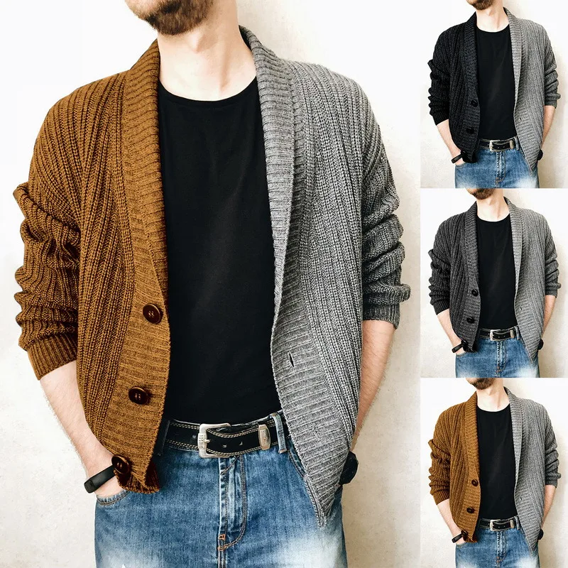 Autumn And Winter 2021 New Men's Sweater Coat Fashion Knit Men's Sweater Cardigan V-neck Stitching Casual Jacket Clothing
Autumn And Winter 2021 New Men's Sweater Coat Fashion Knit Men's Sweater Cardigan V-neck Stitching Casual Jacket Clothing