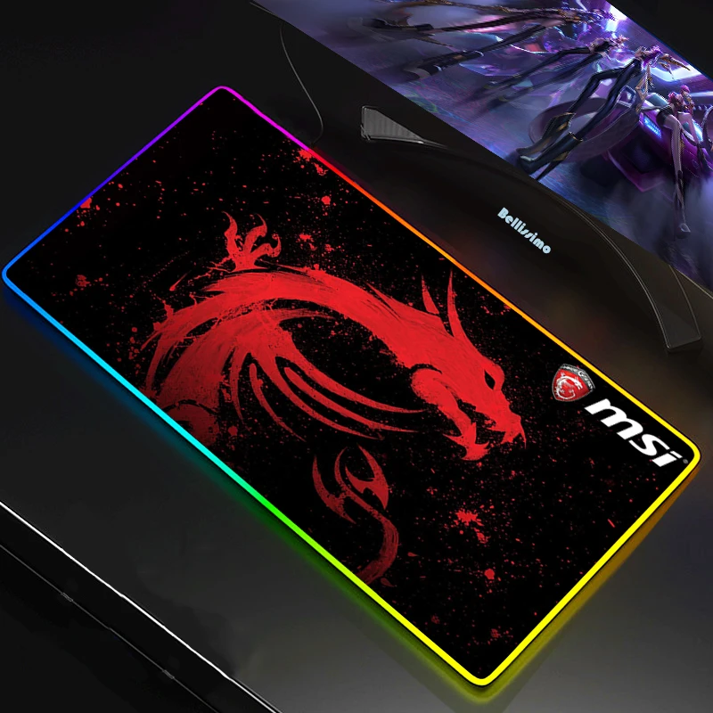 RGB LED MSI Logo Mousepad Keyboard Gaming Mouse Pad Gamer Mice Keyboards Computer Peripherals Office deskmatS XXL 900x400x3mm
RGB LED MSI Logo Mousepad Keyboard Gaming Mouse Pad Gamer Mice Keyboards Computer Peripherals Office deskmatS XXL 900x400x3mm