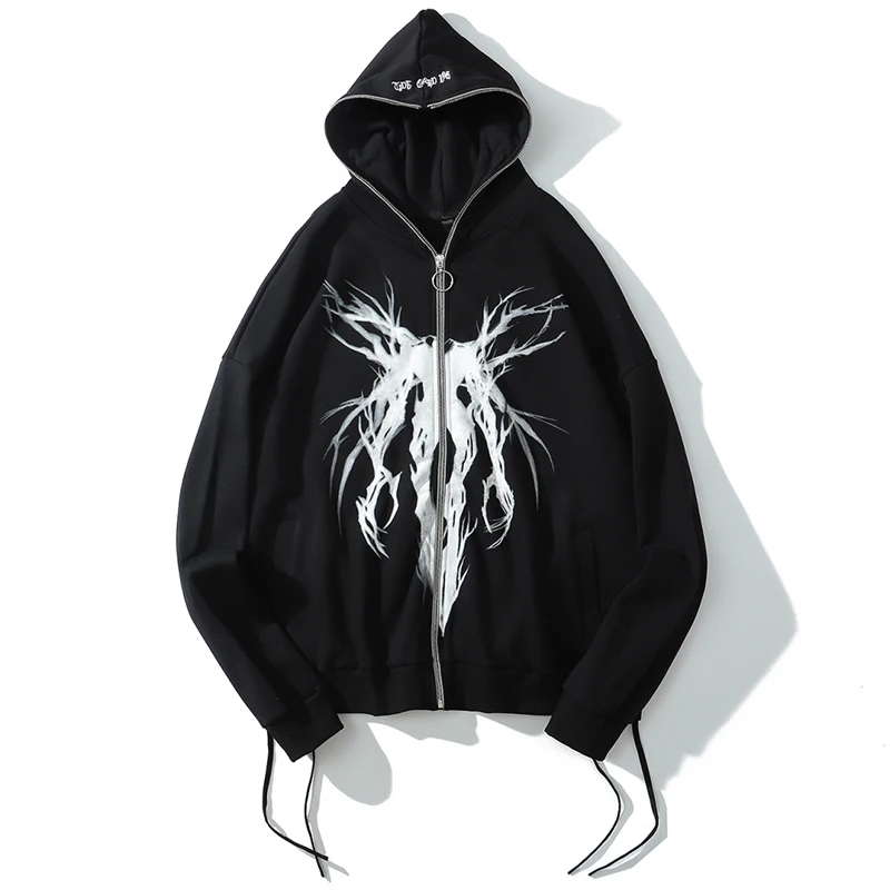 FAKUNTN Fashion Punk Graphic Print Zipper Ribbon Hooded Hoodie Men Casual Black Cool Oversize Coat Sweatshirt Streetwear Autumn
FAKUNTN Fashion Punk Graphic Print Zipper Ribbon Hooded Hoodie Men Casual Black Cool Oversize Coat Sweatshirt Streetwear Autumn