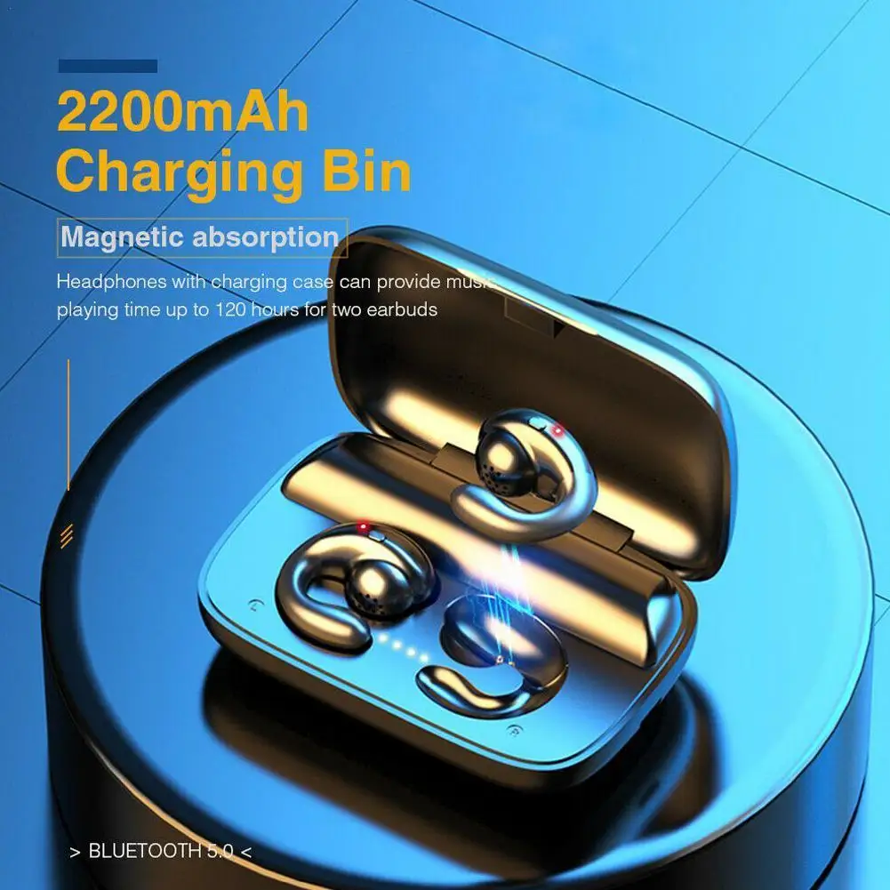 5.0 Bluetooth Earphones Wireless Headset PK GT1 Hanging Ear Wireless HD Call Earphone Bone Earphone Binaural Conduction I7J8
5.0 Bluetooth Earphones Wireless Headset PK GT1 Hanging Ear Wireless HD Call Earphone Bone Earphone Binaural Conduction I7J8