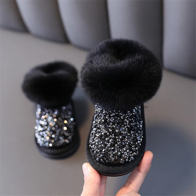 2021 New Winter Children Snow Boots Rhinestone Warm Plush Zip Ankle Princess Little Girls Boots Fashion Toddler Baby Shoes
2021 New Winter Children Snow Boots Rhinestone Warm Plush Zip Ankle Princess Little Girls Boots Fashion Toddler Baby Shoes