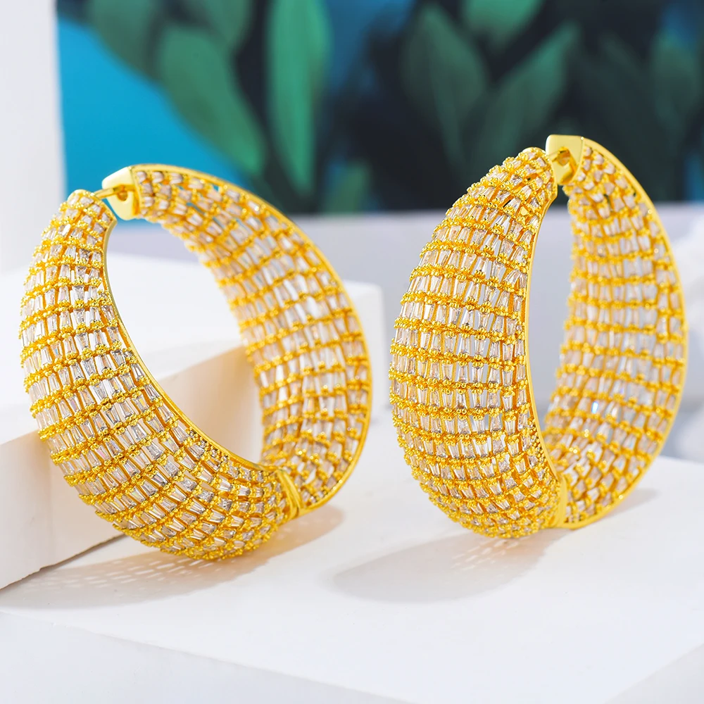 GODKI Luxury Noble BIG Hoop Earrings Trendy AAA Cubic Zircon Charm DUBAI Round Hoop Statement Earring for Women Wedding Jewelry
GODKI Luxury Noble BIG Hoop Earrings Trendy AAA Cubic Zircon Charm DUBAI Round Hoop Statement Earring for Women Wedding Jewelry