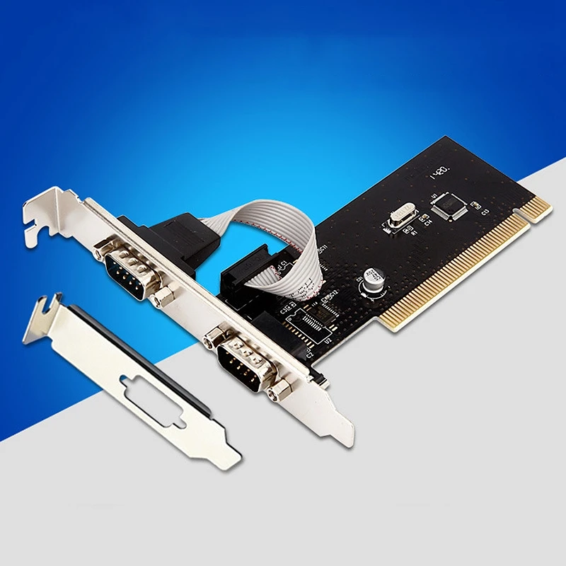 New 2 Ports Pci To Com 9Pin Serial Port RS232 Expand Riser Card Adapter TX382B With Tracking Number
New 2 Ports Pci To Com 9Pin Serial Port RS232 Expand Riser Card Adapter TX382B With Tracking Number