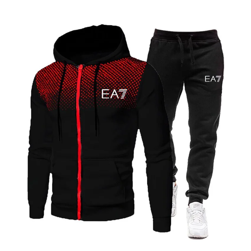 2021 autumn and winter EA7 new men's printed zipper suit casual men's sports running hooded sweater sweater sweatpants
2021 autumn and winter EA7 new men's printed zipper suit casual men's sports running hooded sweater sweater sweatpants