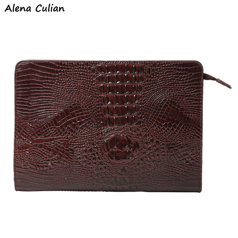 Luxury Brand Crocodile Pattern Leather Man Bag Vintage Fashion Large Capacity Men's Envelope Clutch Handbag For iPad sac a main
Luxury Brand Crocodile Pattern Leather Man Bag Vintage Fashion Large Capacity Men's Envelope Clutch Handbag For iPad sac a main