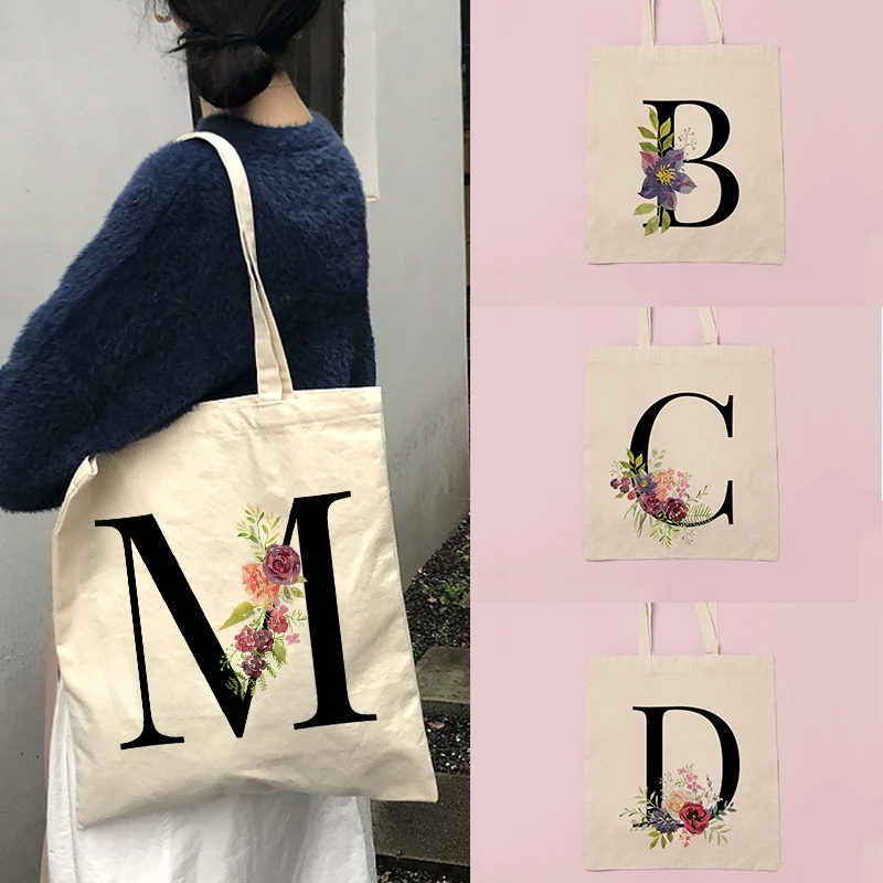 Summer New Flower Letter Bolsa Feminina Shoulder Canvas Bags Cotton Canvas Shopping Bag Totes Large Capacity Cute Fun Handbag
Summer New Flower Letter Bolsa Feminina Shoulder Canvas Bags Cotton Canvas Shopping Bag Totes Large Capacity Cute Fun Handbag