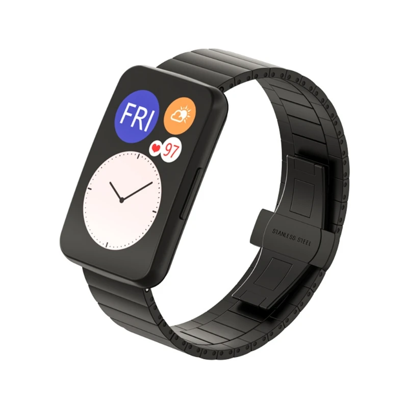Stainless Steel Strap Wristband Watch Band Wrist Strap For-Huawei Watch Fit Smart Wristband Accessories HX6A
Stainless Steel Strap Wristband Watch Band Wrist Strap For-Huawei Watch Fit Smart Wristband Accessories HX6A