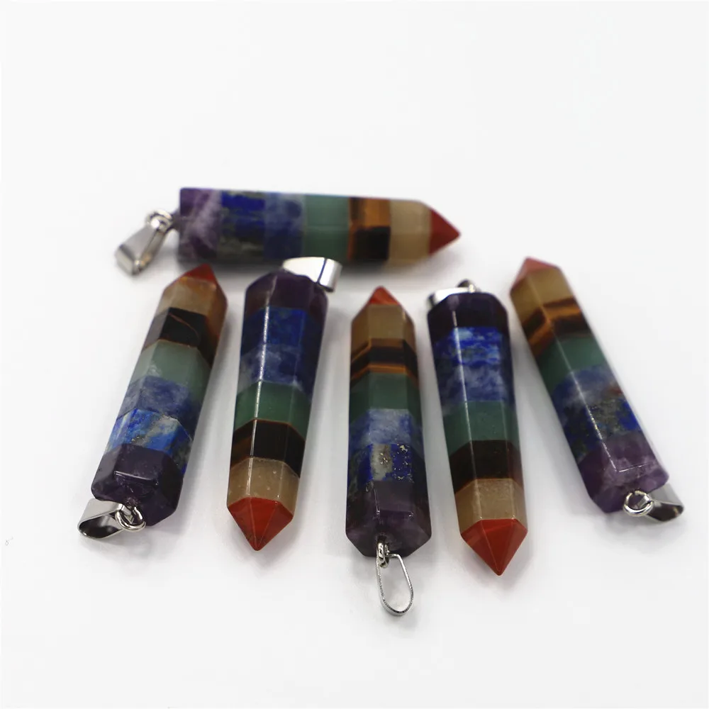 Crystal Pendant 7 Chakra Natural Stone Pendulum Hexagonal Prism Purple Quartz How Stone Women's Healing Reiki Pendant Necklace
Crystal Pendant 7 Chakra Natural Stone Pendulum Hexagonal Prism Purple Quartz How Stone Women's Healing Reiki Pendant Necklace