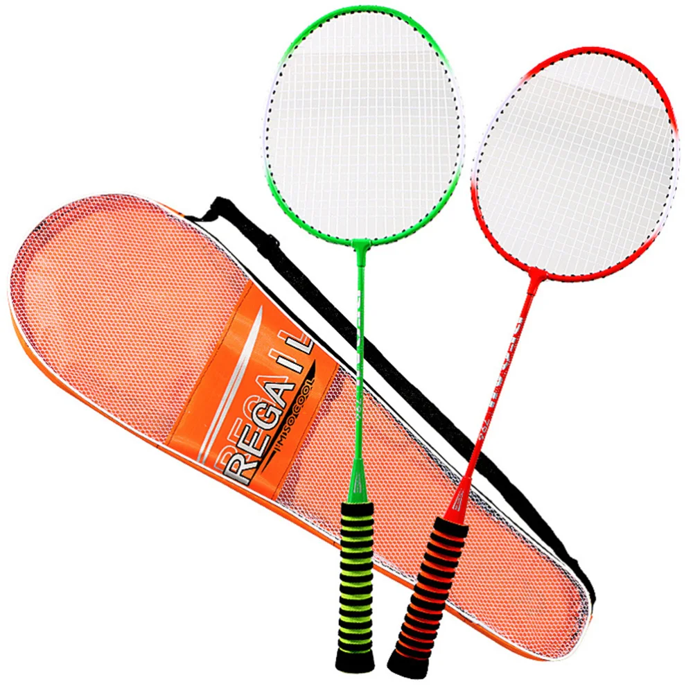 2 Pcs Steel Alloy Badminton Racket Sponge Color Grip Training Outdoor Sports Leisure Toys Badminton Equipment Supplies for Pract
2 Pcs Steel Alloy Badminton Racket Sponge Color Grip Training Outdoor Sports Leisure Toys Badminton Equipment Supplies for Pract