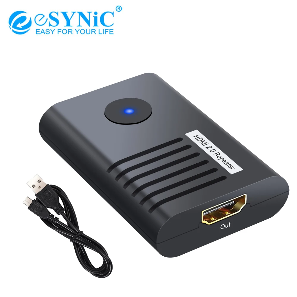 ESYNiC Портативный HDMI 2,0 ретранслятор 60M 4K 2160P 3D HDMI удлинитель усилитель адаптер HDMI к HDMI для ПК DVD PS3 PS4 спутниковая антенна
ESYNiC Портативный HDMI 2,0 ретранслятор 60M 4K 2160P 3D HDMI удлинитель усилитель адаптер HDMI к HDMI для ПК DVD PS3 PS4 спутниковая антенна