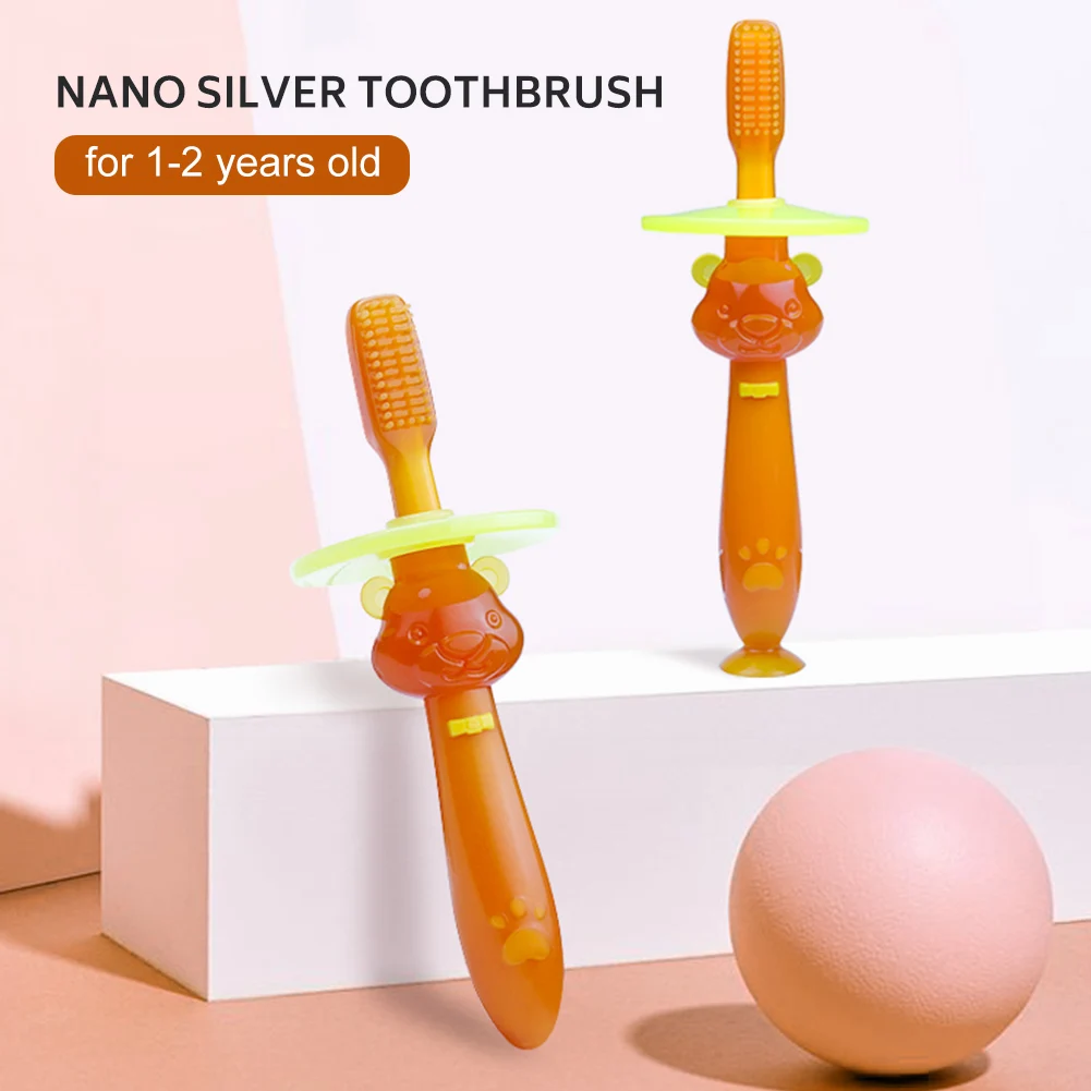 High Quality Kid Training Toothbrush Soft Silicone Bristle BPA Free Baby Dental Cleaner Oral Care Tooth Brush for 1-2 yrs
High Quality Kid Training Toothbrush Soft Silicone Bristle BPA Free Baby Dental Cleaner Oral Care Tooth Brush for 1-2 yrs