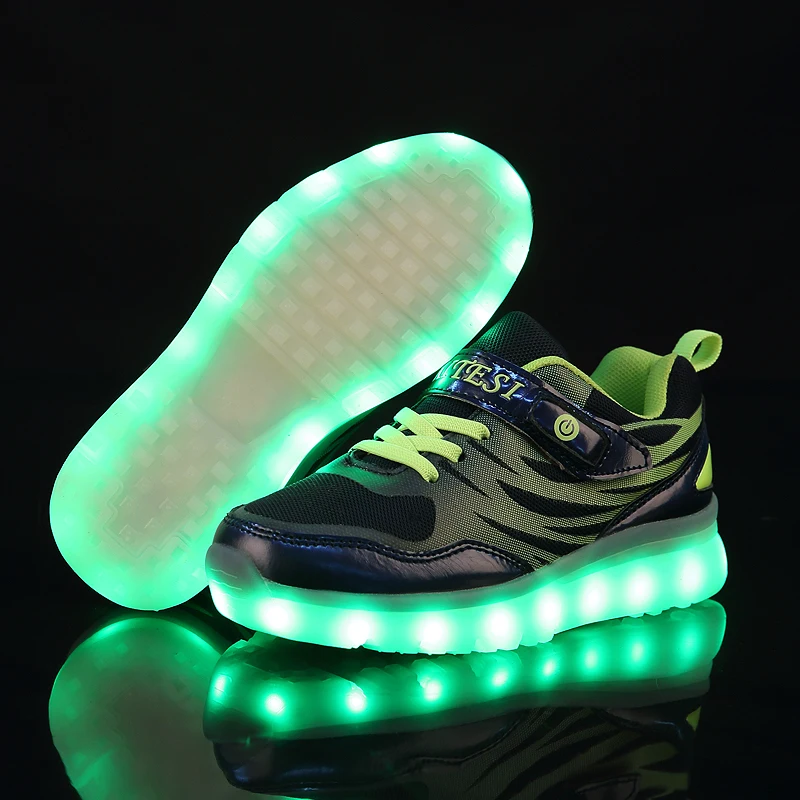 Green Children Shoes Hot Light Led luminous Shoes Boys Girls USB Charging Sport Shoes Casual Led Shoes Kids Glowing Sneakers
Green Children Shoes Hot Light Led luminous Shoes Boys Girls USB Charging Sport Shoes Casual Led Shoes Kids Glowing Sneakers