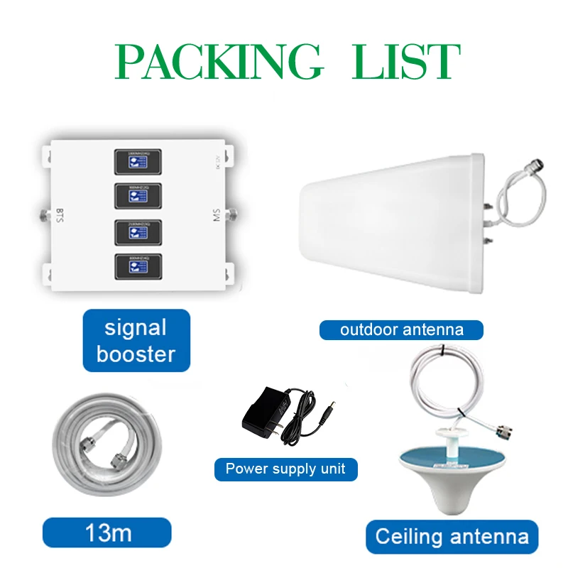 GOBOOST Signal Booster 800 900 1800 2100 2600 Mhz Four Band 2g 3g 4g Gsm B1+3+5+7+8 Cellular Amplifier
GOBOOST Signal Booster 800 900 1800 2100 2600 Mhz Four Band 2g 3g 4g Gsm B1+3+5+7+8 Cellular Amplifier