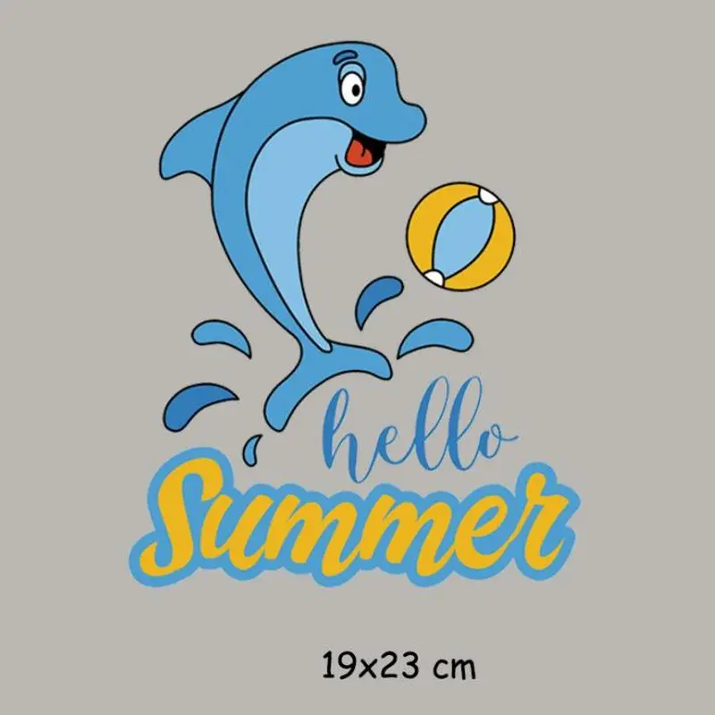 19x23cm Cute Dolphin Animal Iron On Patches For DIY Heat Transfer Clothes T-Shirt Thermal Stickers Decoration Printing
19x23cm Cute Dolphin Animal Iron On Patches For DIY Heat Transfer Clothes T-Shirt Thermal Stickers Decoration Printing