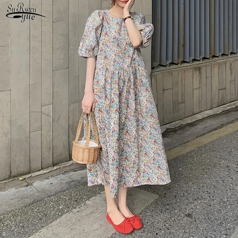 French Style Vintage Half Puff Sleeve Dress Floral Printed Dress Women Spring Summer Girl Tender Elegant Dresses Vestidos 14557
French Style Vintage Half Puff Sleeve Dress Floral Printed Dress Women Spring Summer Girl Tender Elegant Dresses Vestidos 14557