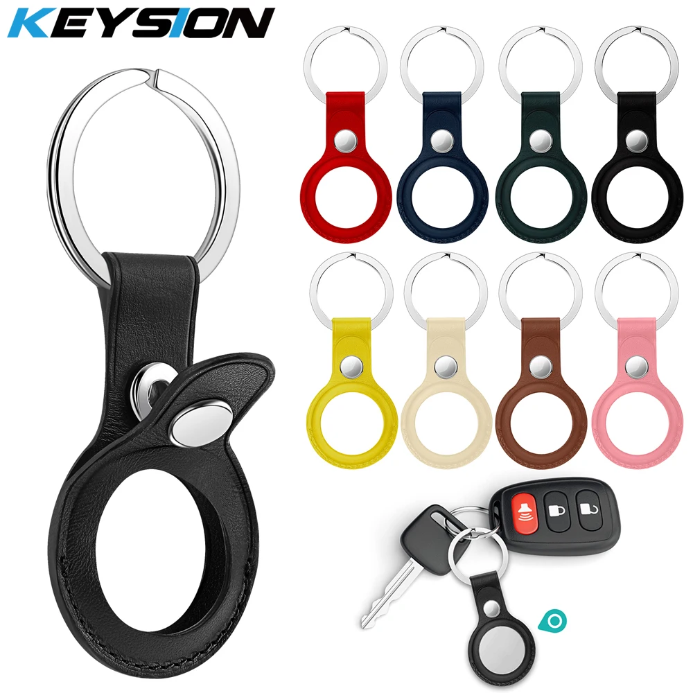 KEYSION Роскошный кожаный чехол с кольцом для ключей для Apple Airtag защитный чехол для ключей для Apple AirTag Bluetooth отслеживание местоположения
KEYSION Роскошный кожаный чехол с кольцом для ключей для Apple Airtag защитный чехол для ключей для Apple AirTag Bluetooth отслеживание местоположения