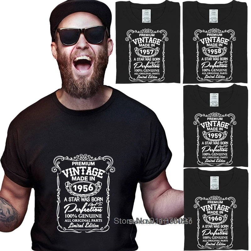 Made In 1956-1960 T Shirt Born Birthday Gift Summer print short sleeve Cotton O Neck T Shirts Men Grandpa Father Tops Tees White
Made In 1956-1960 T Shirt Born Birthday Gift Summer print short sleeve Cotton O Neck T Shirts Men Grandpa Father Tops Tees White