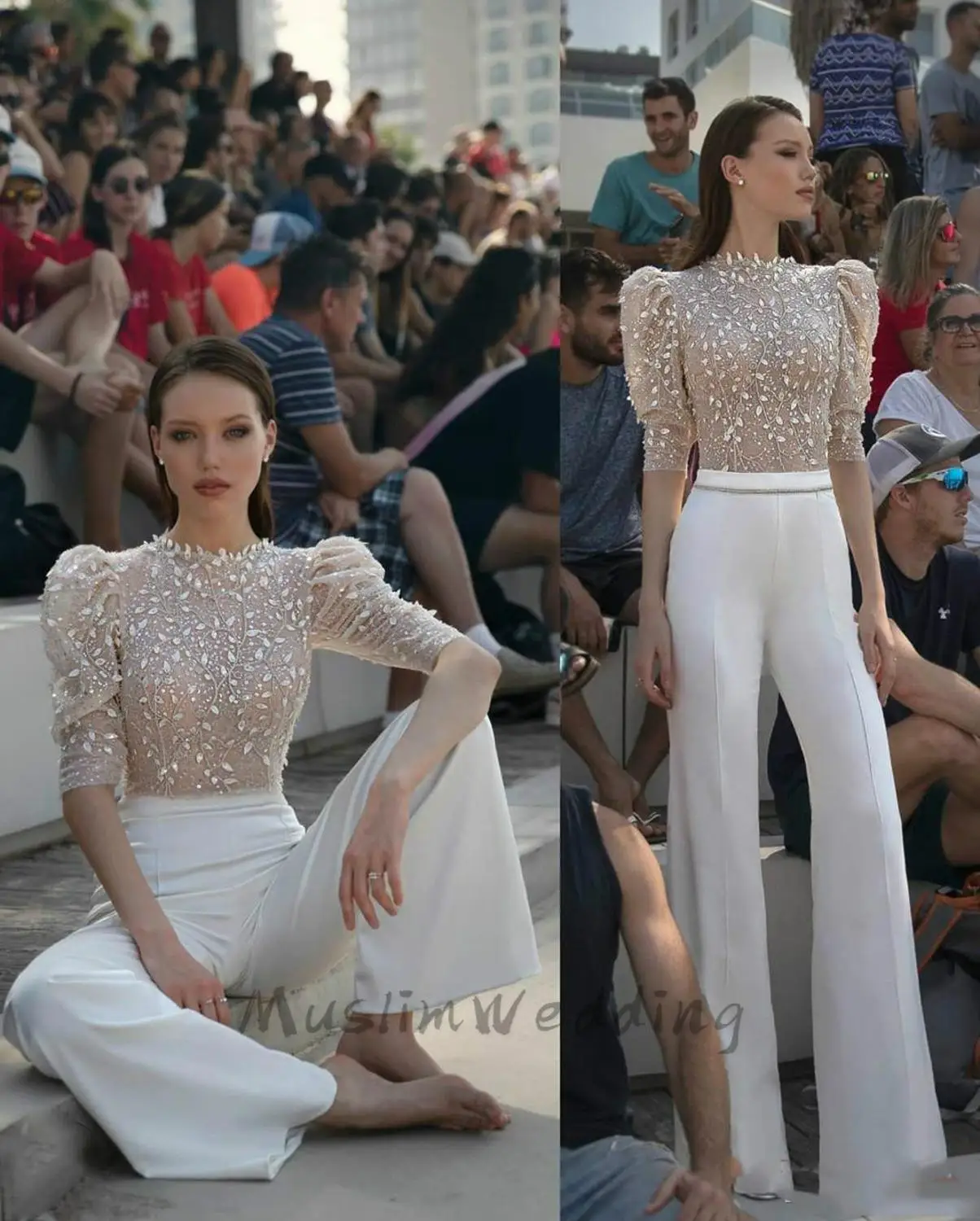 See Through Jumpsuit Prom Dresses With Beaded Half Sleeves Celebrity Formal Evening Dress 2020 Elegant Outfit Women Party Gowns
See Through Jumpsuit Prom Dresses With Beaded Half Sleeves Celebrity Formal Evening Dress 2020 Elegant Outfit Women Party Gowns