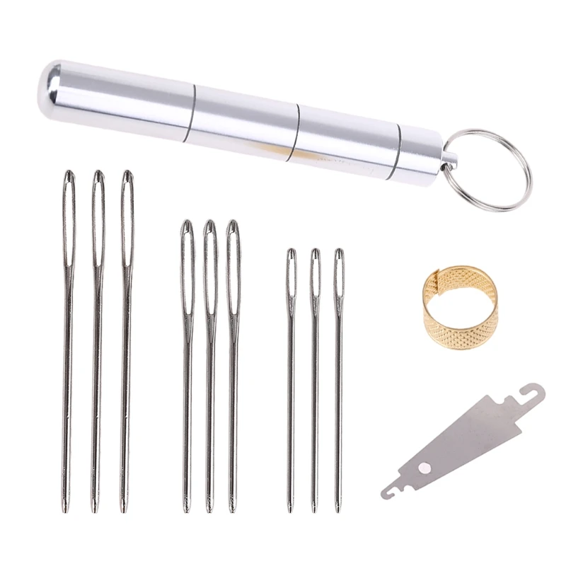 Sewing Needles Kit Metal Large Eye Blunt Needle with Threader Thimble Aluminum Storage Tube
Sewing Needles Kit Metal Large Eye Blunt Needle with Threader Thimble Aluminum Storage Tube