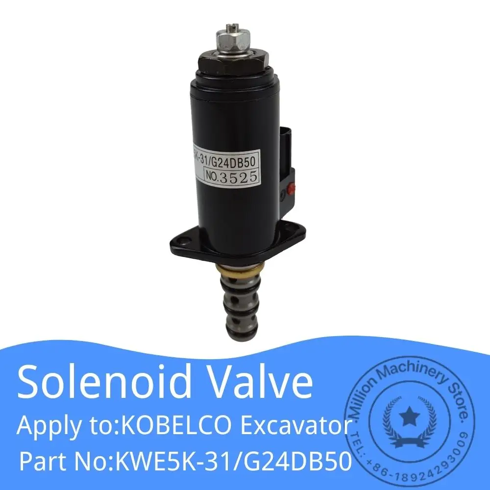 G24DB50 KWE5K-31 Secure Lock Solenoid Valve for KOBELCO Excavator SK200/250/260/330/350-8-8 YN35V00050F1 Spare Parts
G24DB50 KWE5K-31 Secure Lock Solenoid Valve for KOBELCO Excavator SK200/250/260/330/350-8-8 YN35V00050F1 Spare Parts