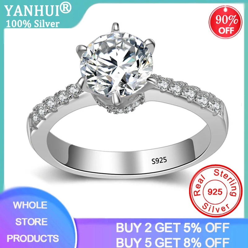 YANHUI Round Cut 1.5ct Zirconia Diamond Wedding Bands For Bride Silver 925 Rings Women Fine Jewelry Accessories XR051
YANHUI Round Cut 1.5ct Zirconia Diamond Wedding Bands For Bride Silver 925 Rings Women Fine Jewelry Accessories XR051