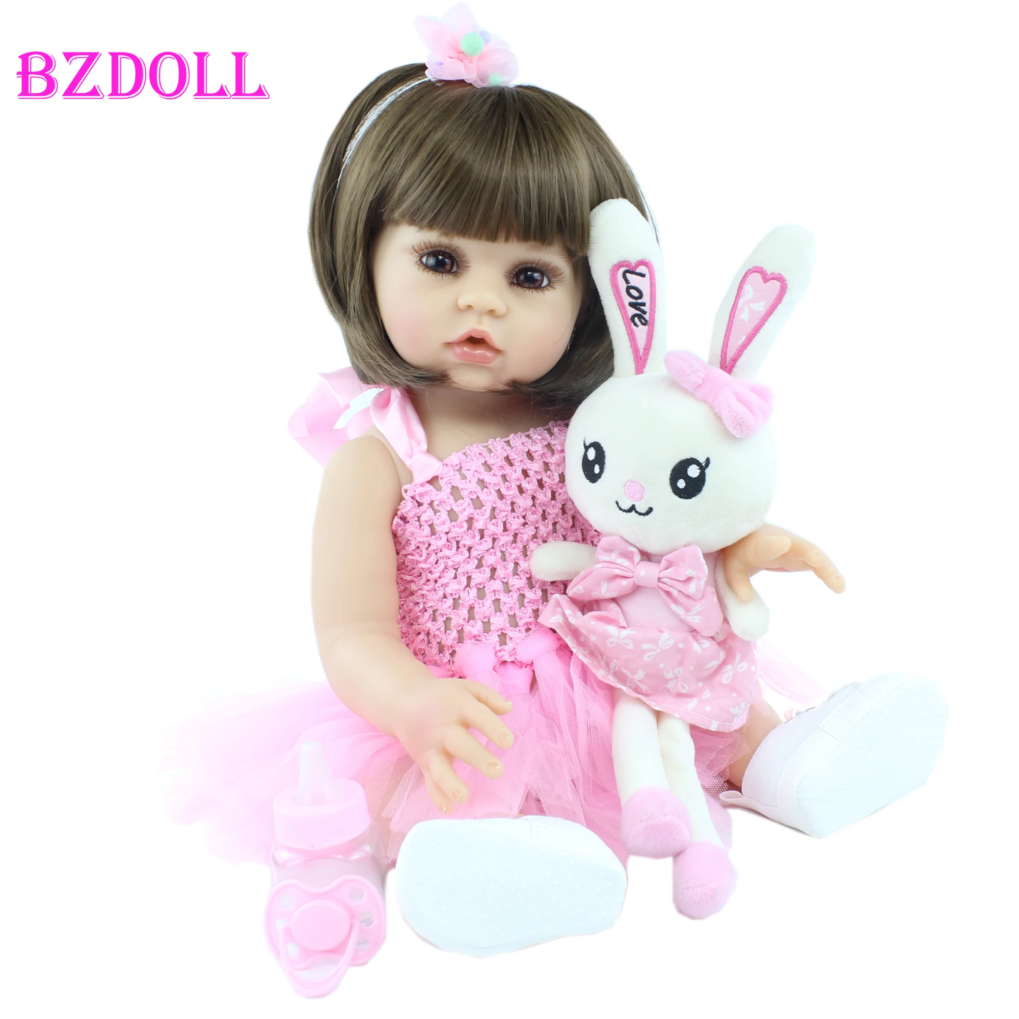 48cm Full Silicone Reborn Baby Doll Toys Lifelike Alive Baby Soft Vinyl Body Princess Babies Birthday Gift Present Girls Bonecas
48cm Full Silicone Reborn Baby Doll Toys Lifelike Alive Baby Soft Vinyl Body Princess Babies Birthday Gift Present Girls Bonecas