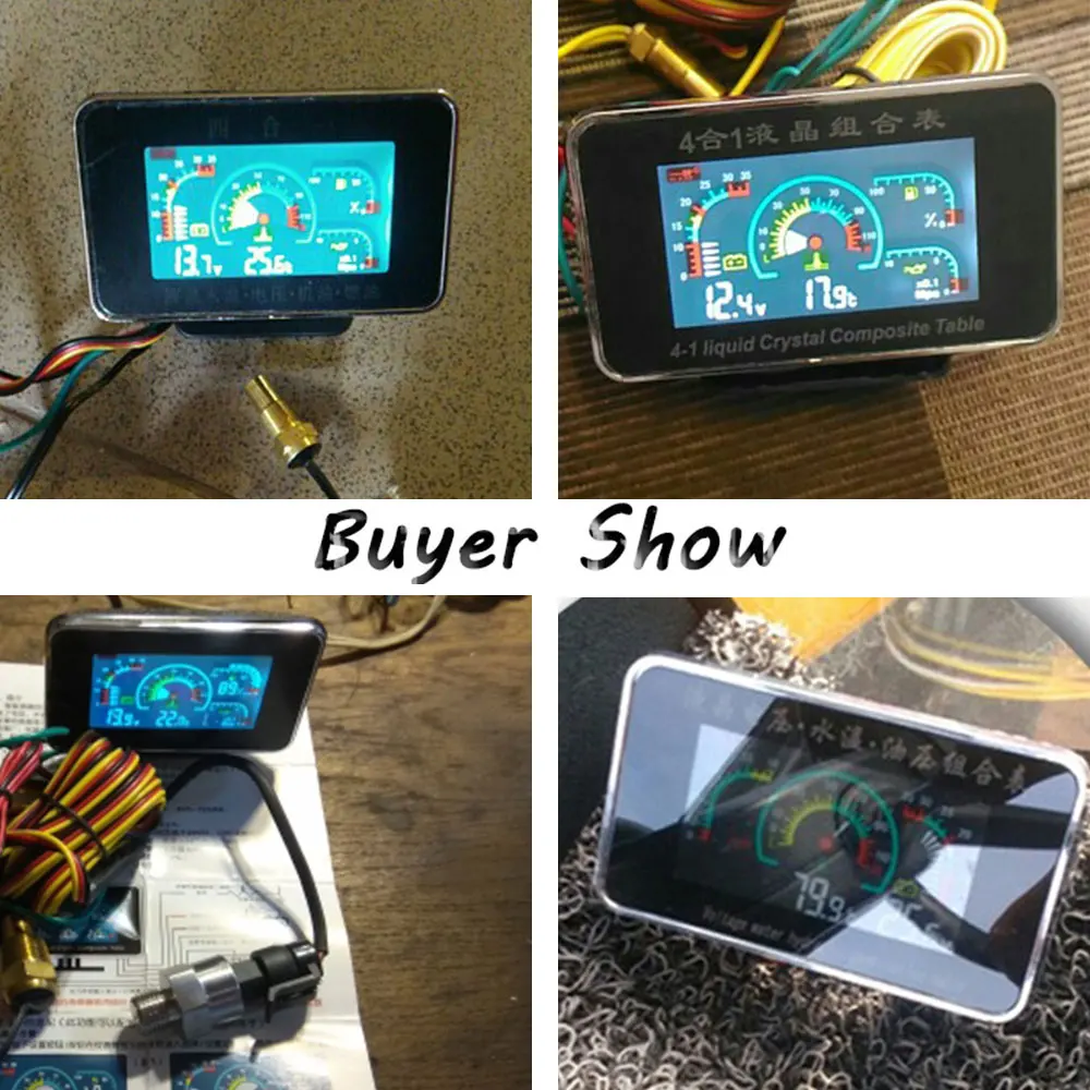 10mm Water temp sensor+1/8 NPT Oil Pressure sensor Digital LCD Car Voltage+Oil Pressure+Water Temperature+Fuel gauge 12V / 24V
10mm Water temp sensor+1/8 NPT Oil Pressure sensor Digital LCD Car Voltage+Oil Pressure+Water Temperature+Fuel gauge 12V / 24V