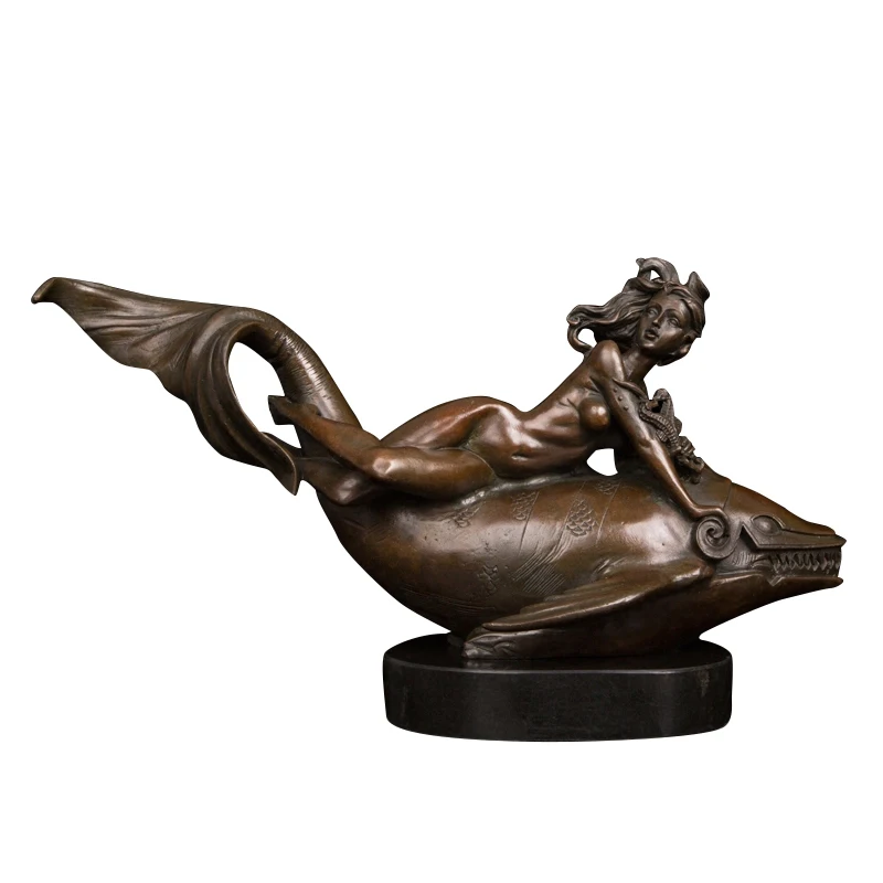 ArtsHom DS-174 gothic home decor Bronze Young Woman Riding Shark Figurines Bronze Female Statue and Sculpture Modern Art Decor
ArtsHom DS-174 gothic home decor Bronze Young Woman Riding Shark Figurines Bronze Female Statue and Sculpture Modern Art Decor