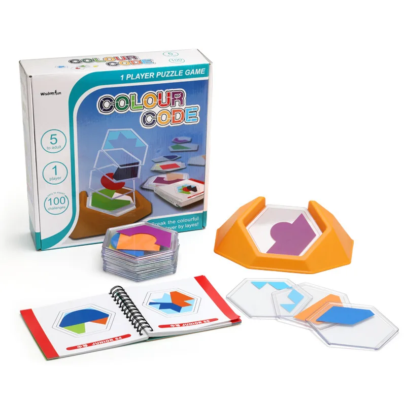100 игра-головоломка с цветным кодом танграмма головоломки игрушки для детей