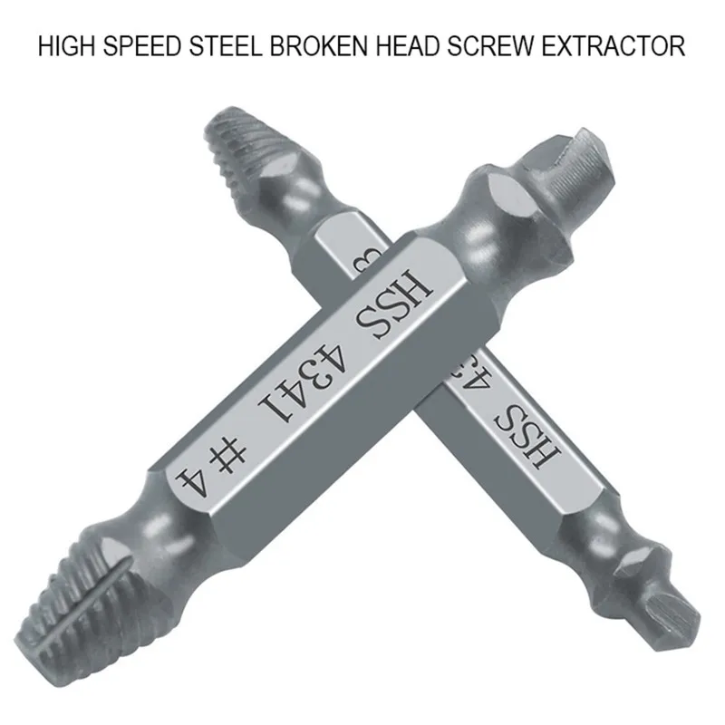 Hot 4 Pcs Damaged Screw Extractor Drill Bits High Speed Steel Double Side Damage Easy Out Stud Reverse Screw Extractors Tool Kit
Hot 4 Pcs Damaged Screw Extractor Drill Bits High Speed Steel Double Side Damage Easy Out Stud Reverse Screw Extractors Tool Kit