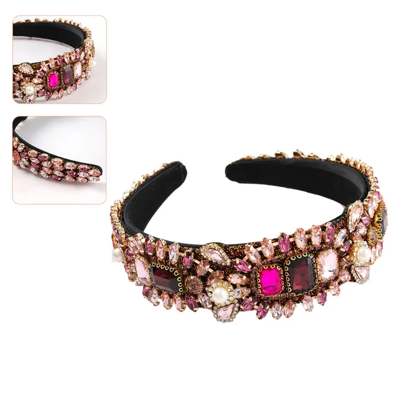 Luxurious Velvet Wide Headband Multicolored Water Drop Faux Crystal Rhinestone Hair Hoop Evening Party Bandana
Luxurious Velvet Wide Headband Multicolored Water Drop Faux Crystal Rhinestone Hair Hoop Evening Party Bandana