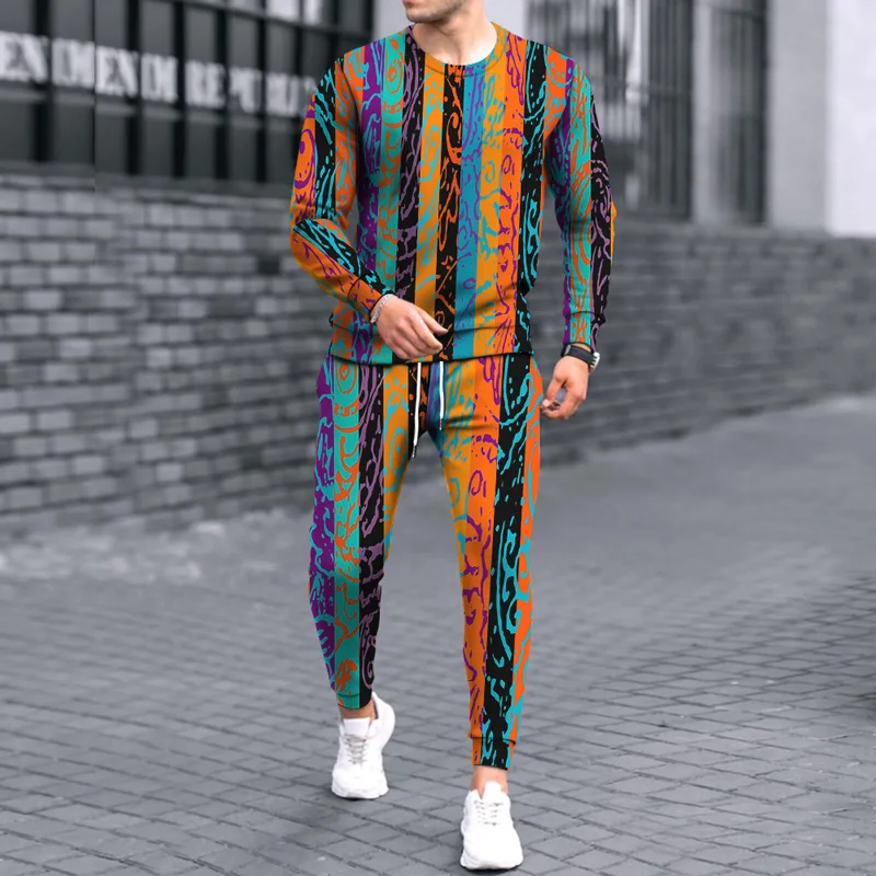 Cross Stripes 3D Printing Men's Suit Fashion Men's Casual Thin Section sweater Suit Autumn and Winter Fitness Loose sweatshirt
Cross Stripes 3D Printing Men's Suit Fashion Men's Casual Thin Section sweater Suit Autumn and Winter Fitness Loose sweatshirt