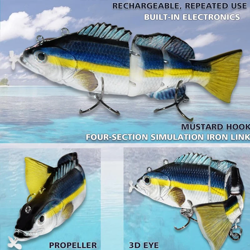 1pcs Random Bionic Electronic Fishing Lures With 2 Treble Hooks Auto-Swimming 3D Eyes Colorful Body USB Charging Fishing Tools
1pcs Random Bionic Electronic Fishing Lures With 2 Treble Hooks Auto-Swimming 3D Eyes Colorful Body USB Charging Fishing Tools