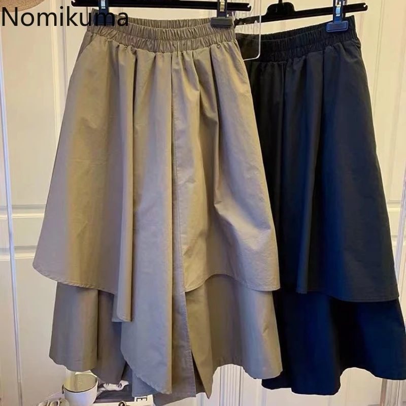 FAKUNTN Woman Skirts Stretch High Waist Causal Irregular Skirt 2021 Fashion Solid Korean Fashion Clothing Mujer Faldas 6H026
FAKUNTN Woman Skirts Stretch High Waist Causal Irregular Skirt 2021 Fashion Solid Korean Fashion Clothing Mujer Faldas 6H026