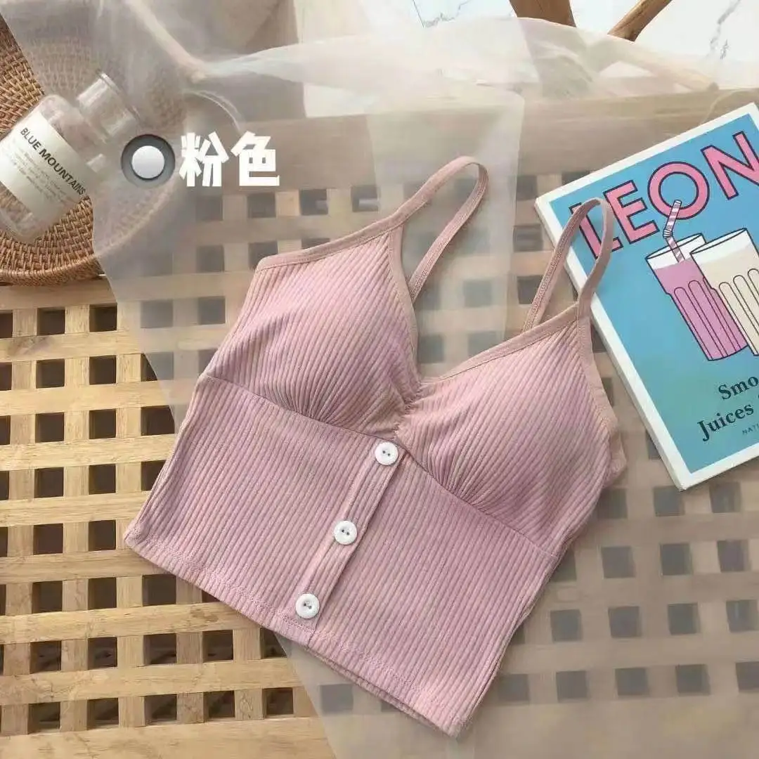 The new V-neck camisole free of underwear, one-piece with a chest pad, a short base, and a beautiful back TB5213
The new V-neck camisole free of underwear, one-piece with a chest pad, a short base, and a beautiful back TB5213